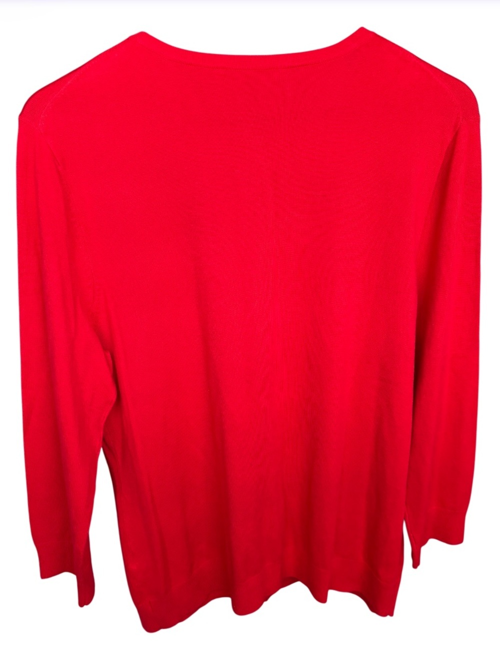 Cable & Gauge Red Lightweight Button Front Cardigan XL 3/4 Sleeve - Picture 6 of 6